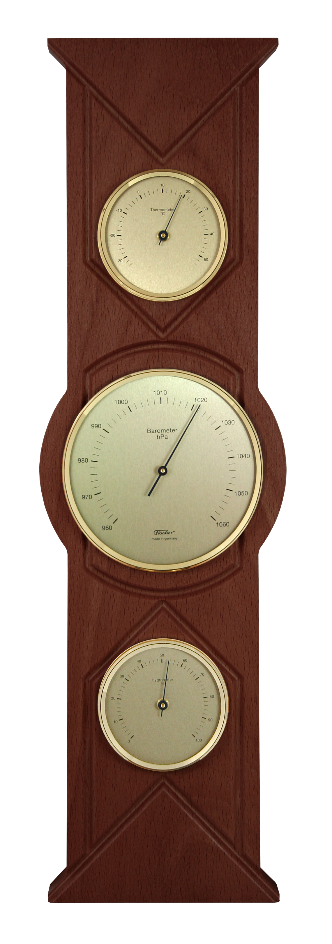 Fischer Traditionelle Wetterstation Im Holzgehause Erlefarben 9155 10 Ebay